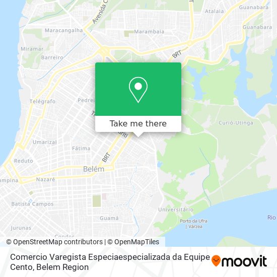 Comercio Varegista Especiaespecializada da Equipe Cento map