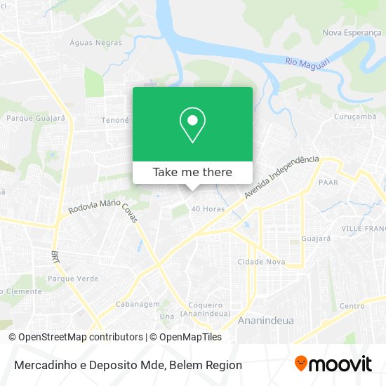 Mapa Mercadinho e Deposito Mde