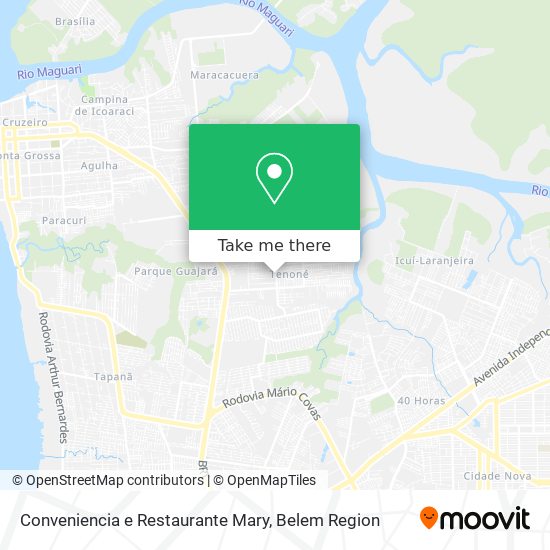 Mapa Conveniencia e Restaurante Mary
