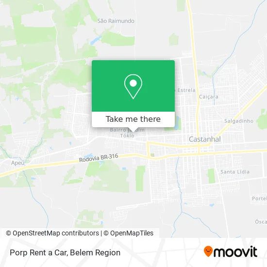 Porp Rent a Car map