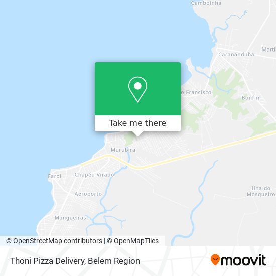 Mapa Thoni Pizza Delivery