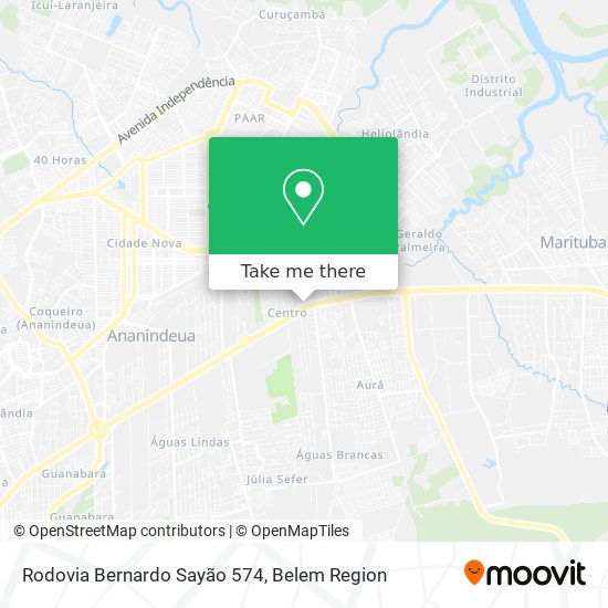 Rodovia Bernardo Sayão 574 map