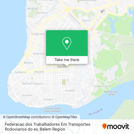 Federacao dos Trabalhadores Em Transportes Rodoviarios do es map