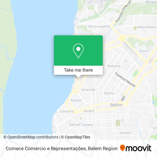 Comece Comércio e Representações map