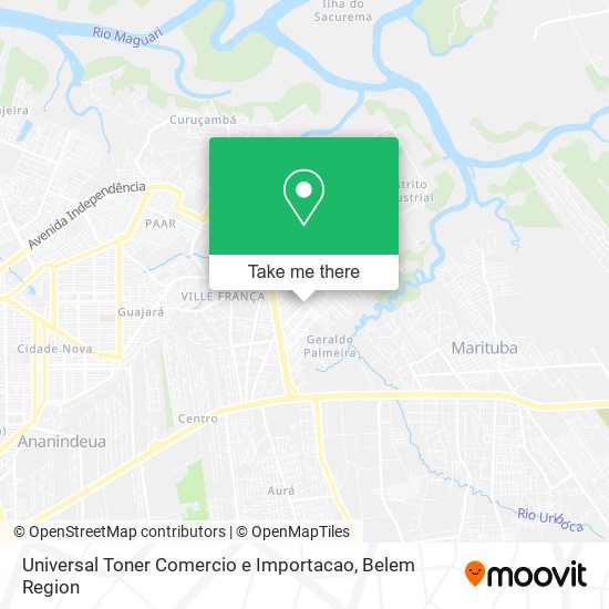 Universal Toner Comercio e Importacao map