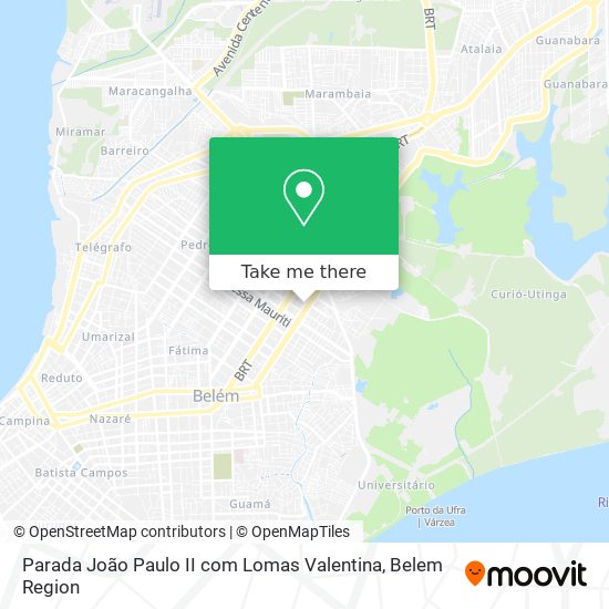 Parada João Paulo II com Lomas Valentina map