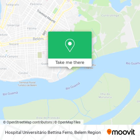 Mapa Hospital Universitário Bettina Ferro