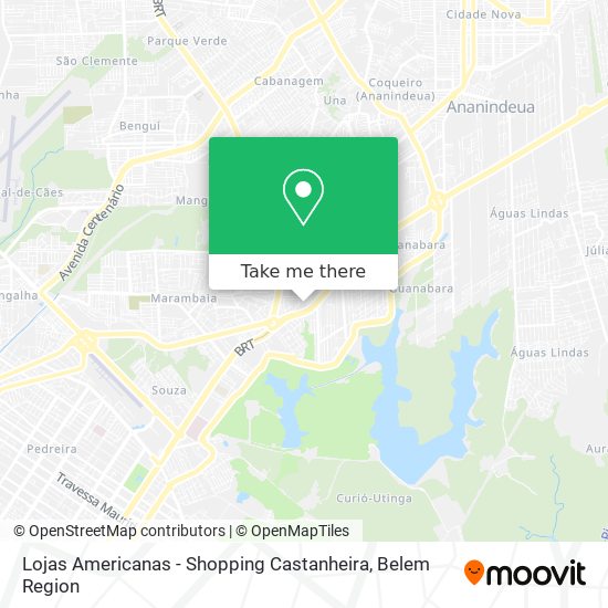 Mapa Lojas Americanas - Shopping Castanheira