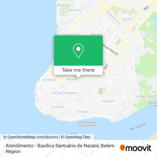 Atendimento - Basílica Santuário de Nazaré map