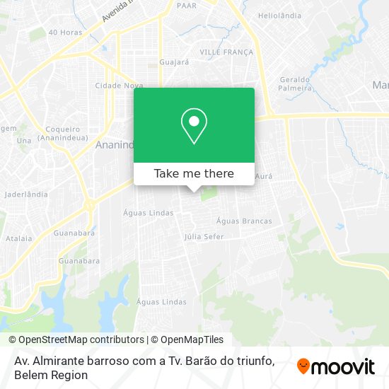 Av. Almirante barroso com a Tv. Barão do triunfo map