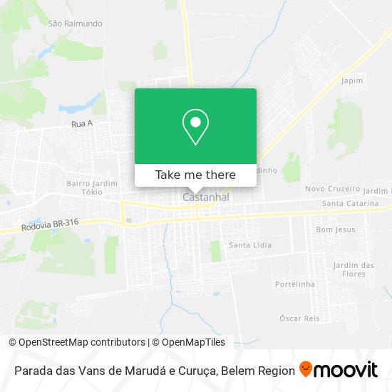 Mapa Parada das Vans de Marudá e Curuça