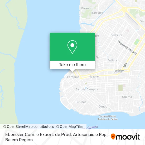 Ebenezer Com. e Export. de Prod. Artesanais e Rep. map