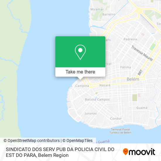 Mapa SINDICATO DOS SERV PUB DA POLICIA CIVIL DO EST DO PARA