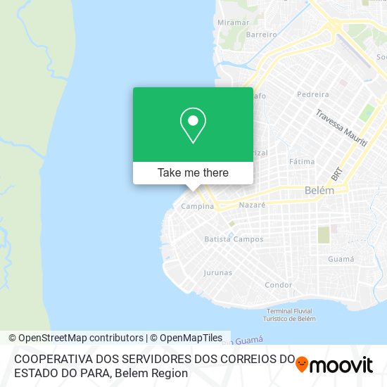 COOPERATIVA DOS SERVIDORES DOS CORREIOS DO ESTADO DO PARA map