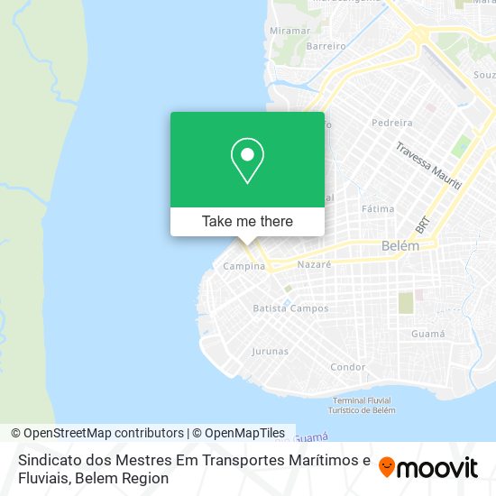 Mapa Sindicato dos Mestres Em Transportes Marítimos e Fluviais