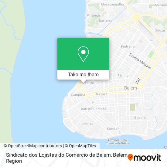 Mapa Sindicato dos Lojistas do Comércio de Belem