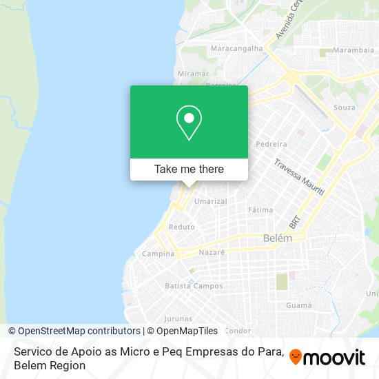 Mapa Servico de Apoio as Micro e Peq Empresas do Para