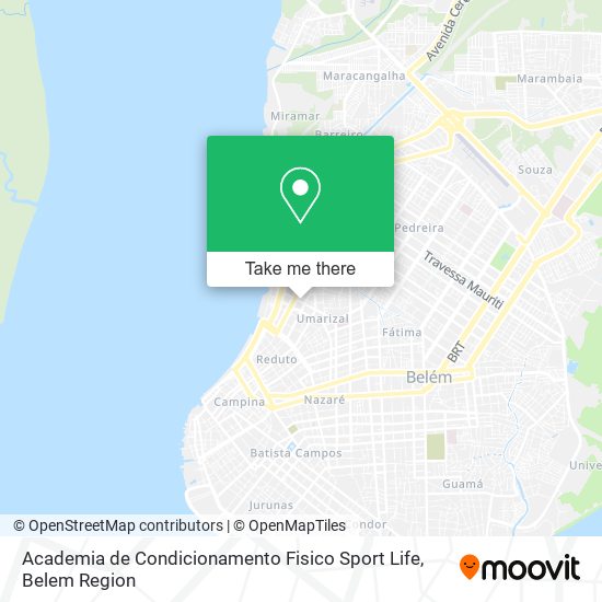 Mapa Academia de Condicionamento Fisico Sport Life