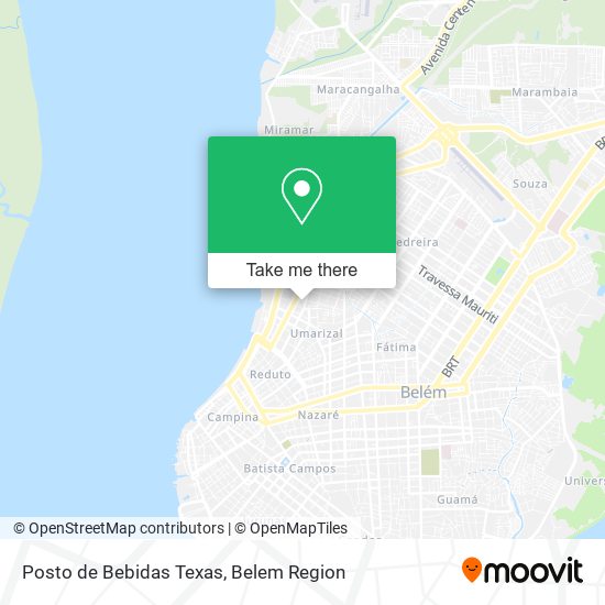 Posto de Bebidas Texas map