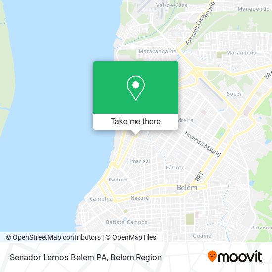 Mapa Senador Lemos Belem PA