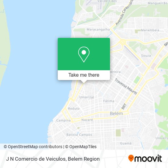 Mapa J N Comercio de Veiculos