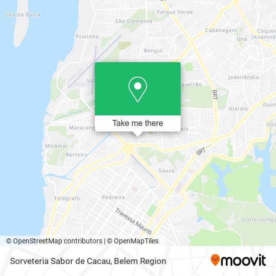 Mapa Sorveteria Sabor de Cacau