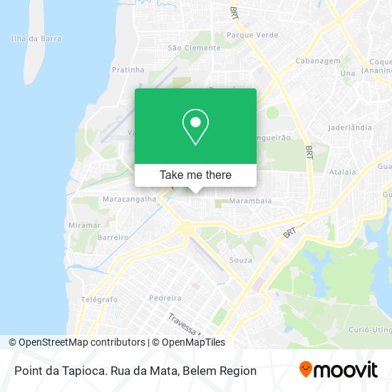 Point da Tapioca. Rua da Mata map