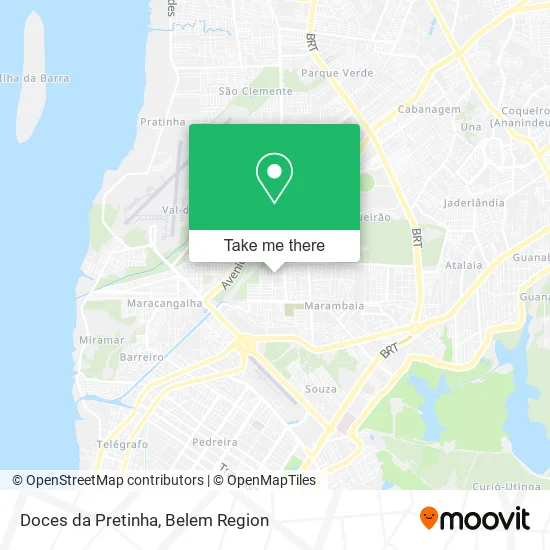 Doces da Pretinha map