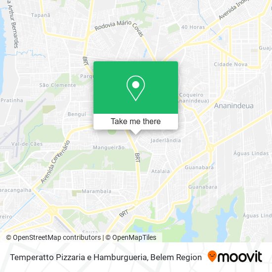 Mapa Temperatto Pizzaria e Hamburgueria