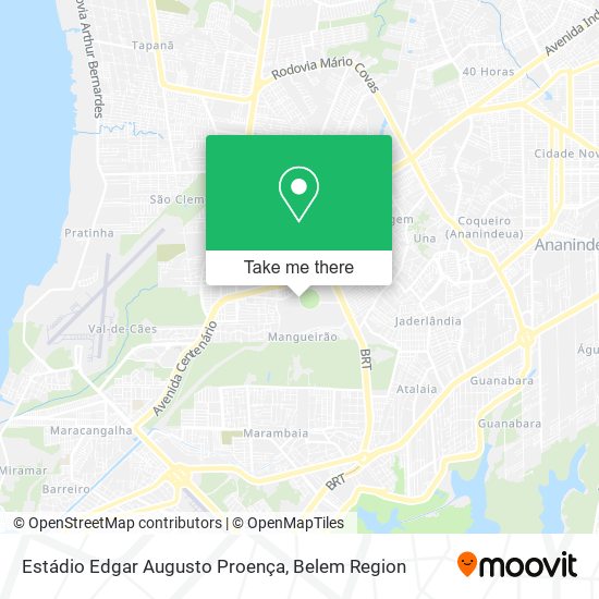 Mapa Estádio Edgar Augusto Proença