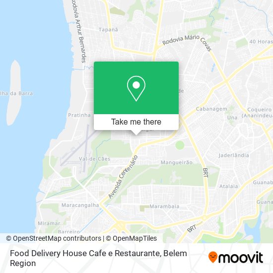 Mapa Food Delivery House Cafe e Restaurante