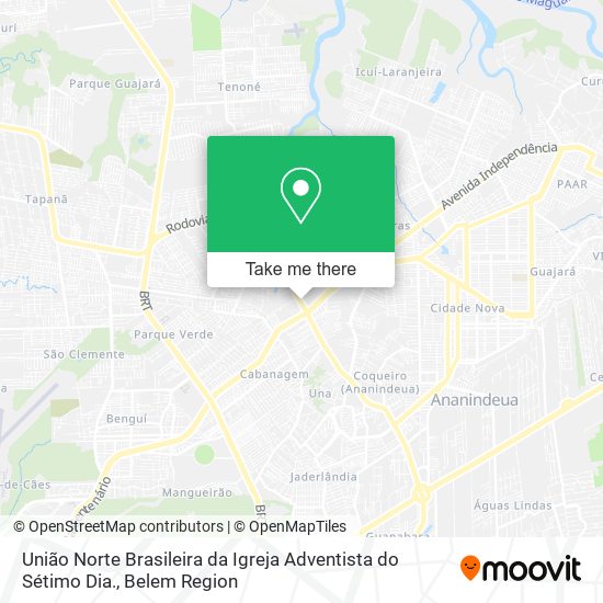 União Norte Brasileira da Igreja Adventista do Sétimo Dia. map