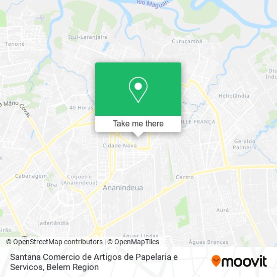 Santana Comercio de Artigos de Papelaria e Servicos map