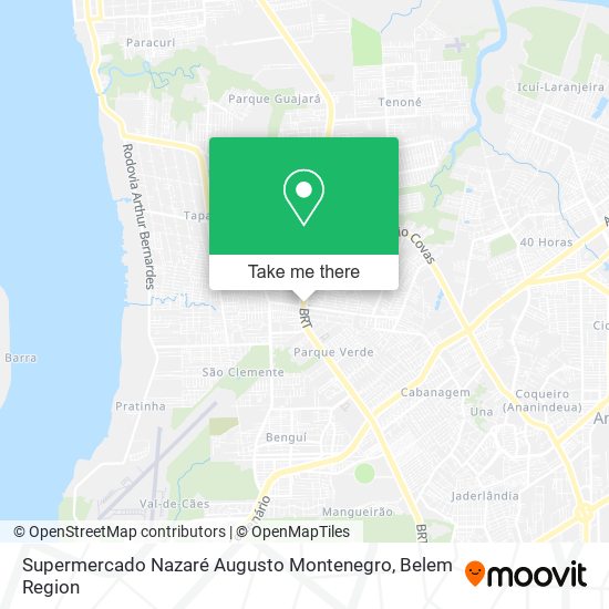 Mapa Supermercado Nazaré Augusto Montenegro