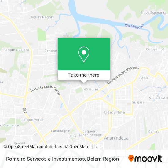 Mapa Romeiro Servicos e Investimentos