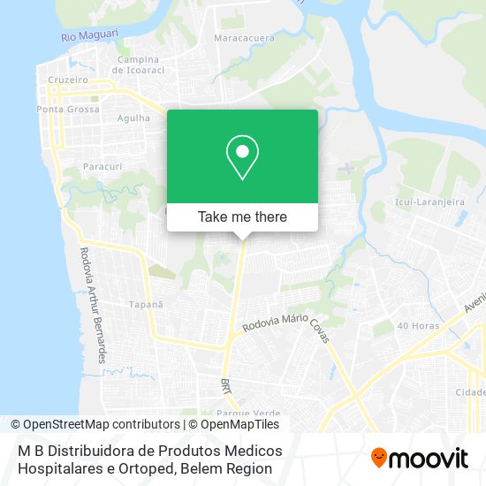 M B Distribuidora de Produtos Medicos Hospitalares e Ortoped map