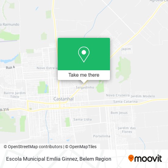 Mapa Escola Municipal Emília Ginnez