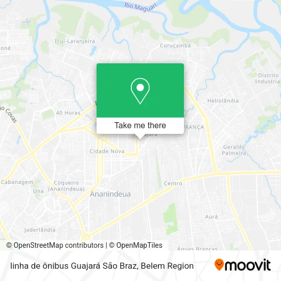 linha de ônibus Guajará São Braz map