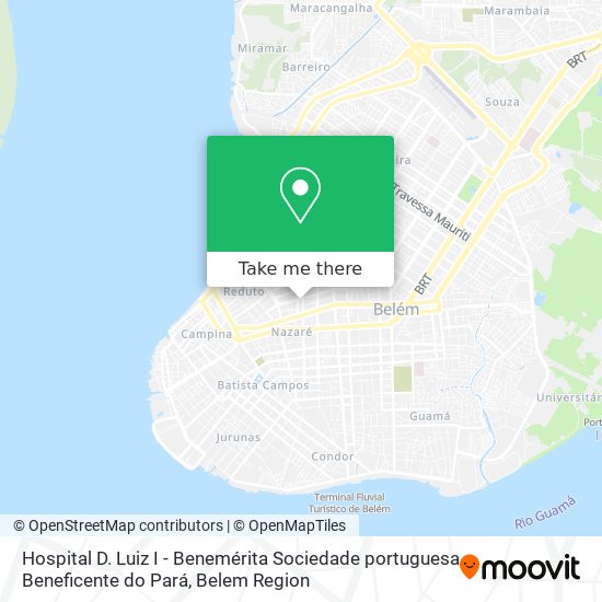 Mapa Hospital D. Luiz I - Benemérita Sociedade portuguesa Beneficente do Pará