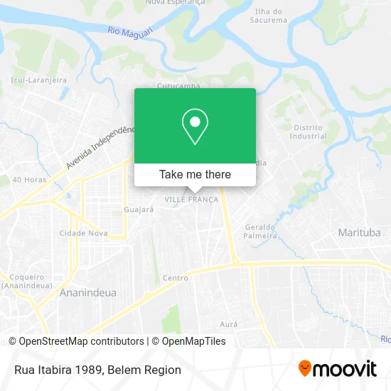 Rua Itabira 1989 map