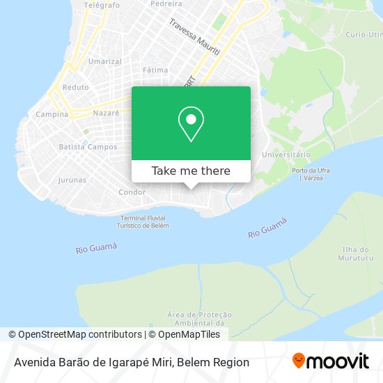 Mapa Avenida Barão de Igarapé Miri