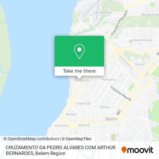 CRUZAMENTO DA PEDRO ÁLVARES COM ARTHUR BERNARDES map