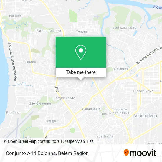 Conjunto Ariri Bolonha map