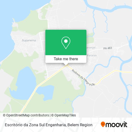 Mapa Escritório da Zona Sul Engenharia