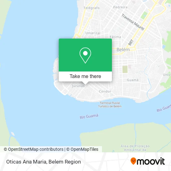 Oticas Ana Maria map