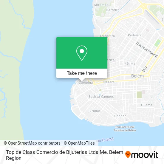 Top de Class Comercio de Bijuterias Ltda Me map