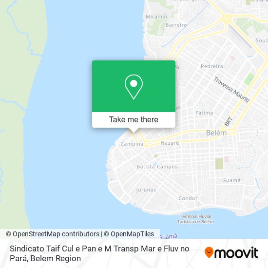 Mapa Sindicato Taif Cul e Pan e M Transp Mar e Fluv no Pará