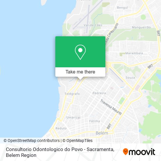 Mapa Consultorio Odontologico do Povo - Sacramenta