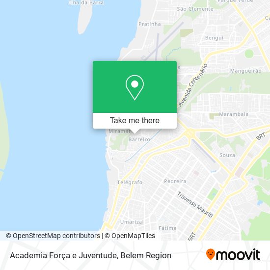 Mapa Academia Força e Juventude