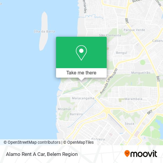 Alamo Rent A Car map